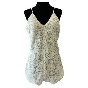 Sample Spell & the Gypsy Lace Jumpsuit Romper Playsuit White Sz S